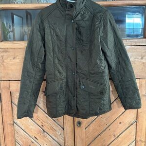 Barbour Dark Green Quilted Utility Jacket